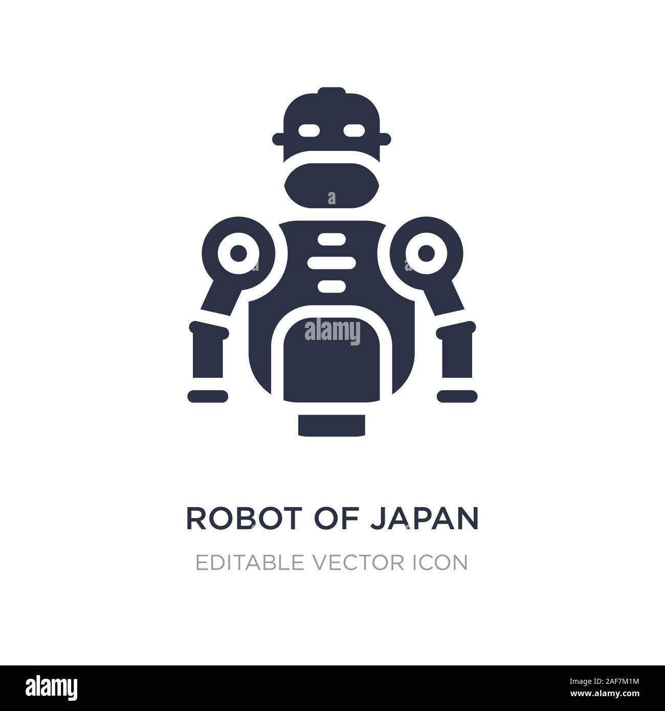 robot of japan icon on white background. Simple element illustration from Other concept. robot of japan icon symbol design. Stock Vector
