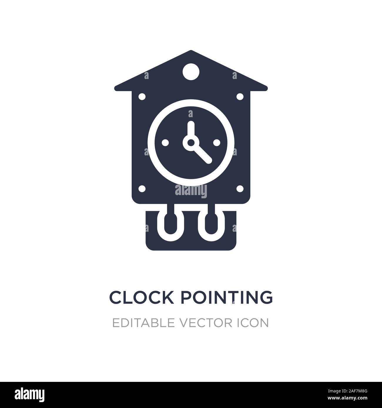 clock pointing four o'clock icon on white background. Simple element illustration from Other concept. clock pointing four o'clock icon symbol design. Stock Vector