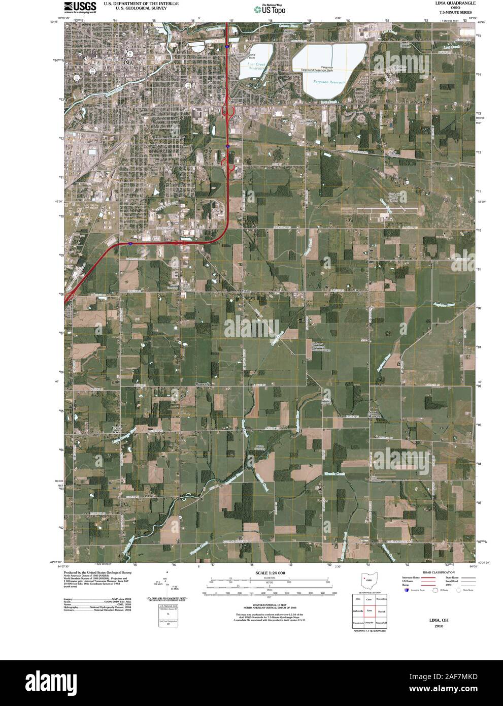 Lima ohio map hires stock photography and images Alamy