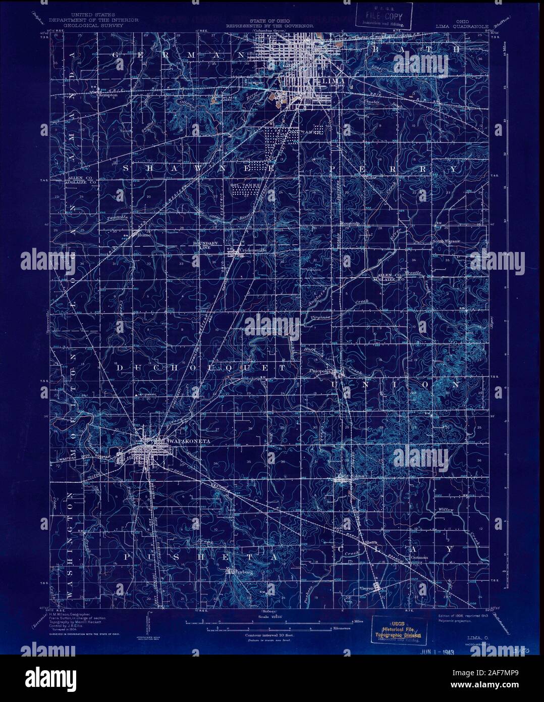 Lima ohio map hires stock photography and images Alamy