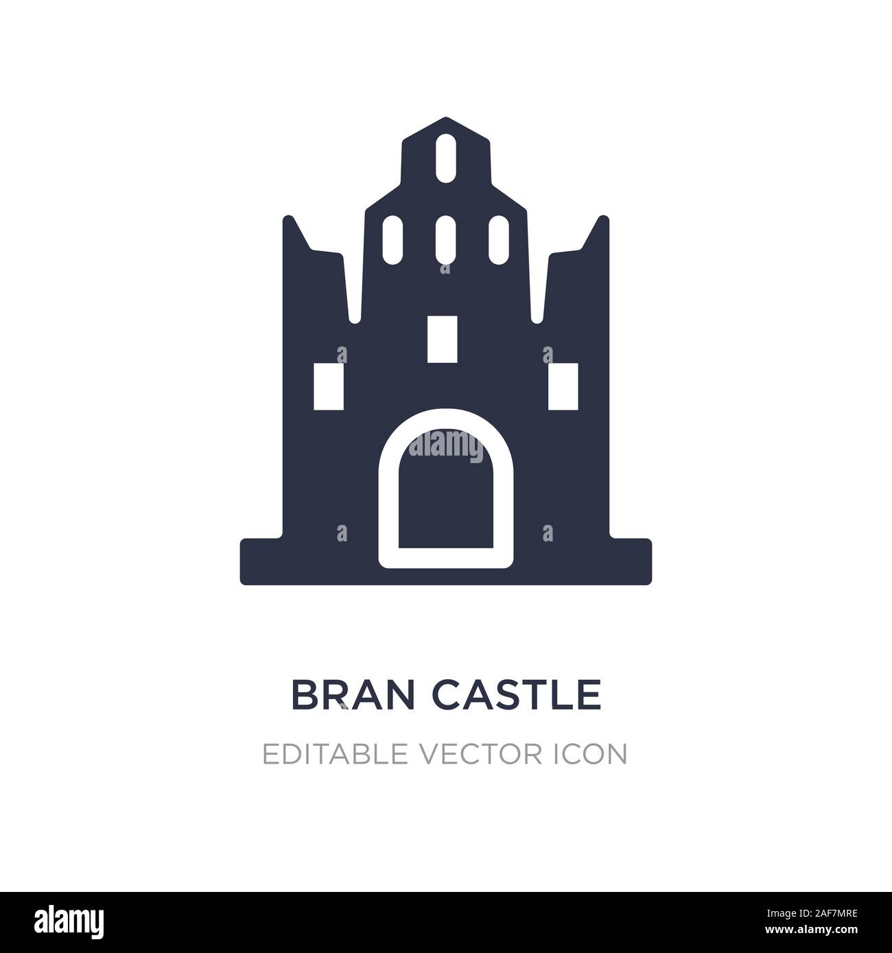 bran castle icon on white background. Simple element illustration from Monuments concept. bran castle icon symbol design. Stock Vector