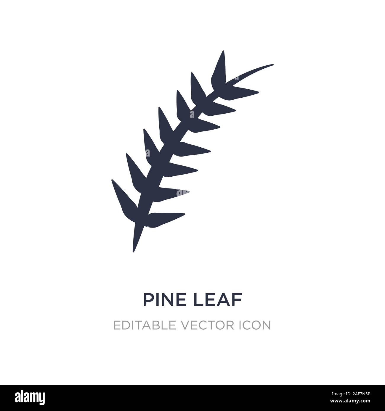 pine leaf icon on white background. Simple element illustration from