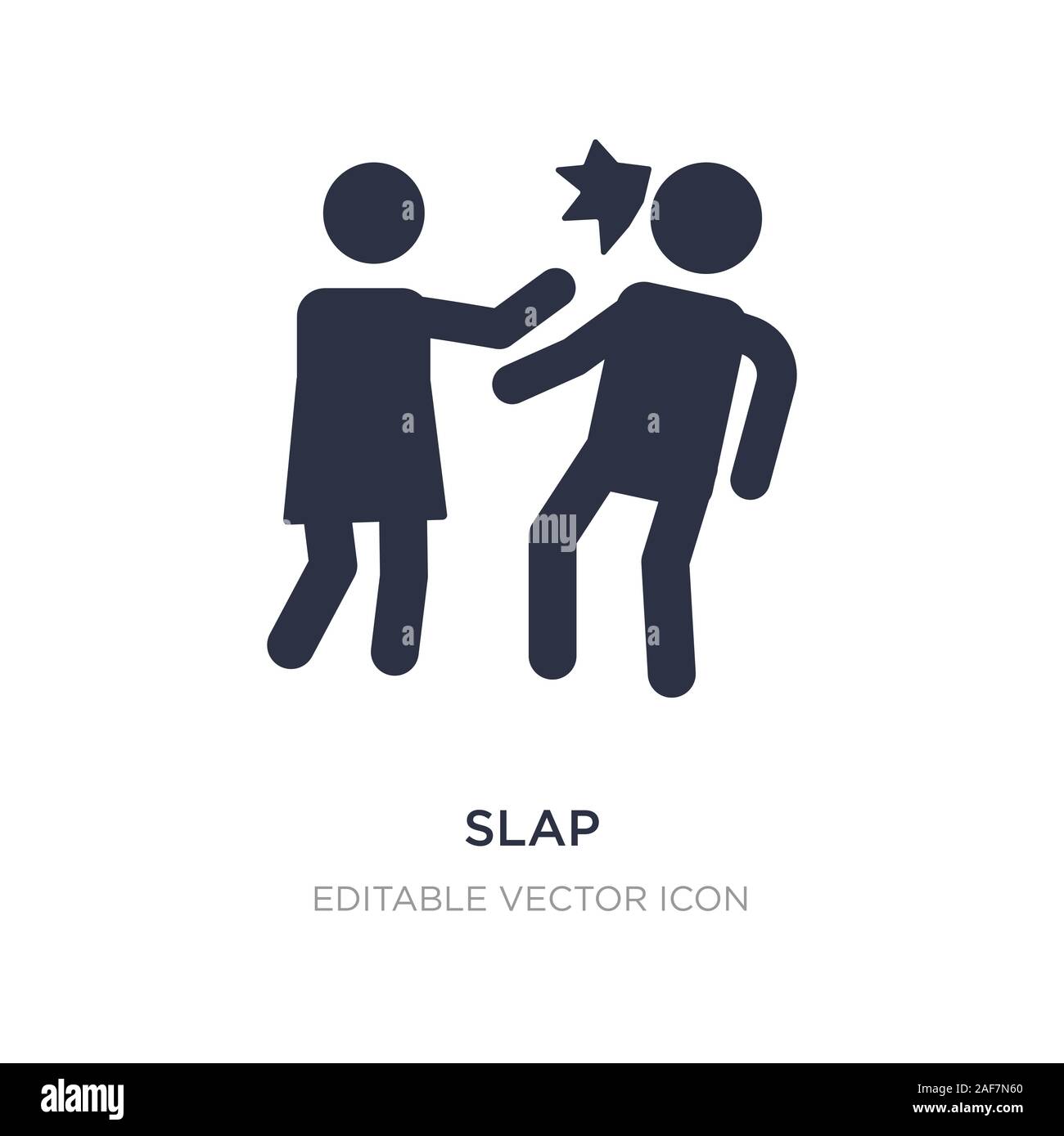 slap icon on white background. Simple element illustration from People concept. slap icon symbol design. Stock Vector