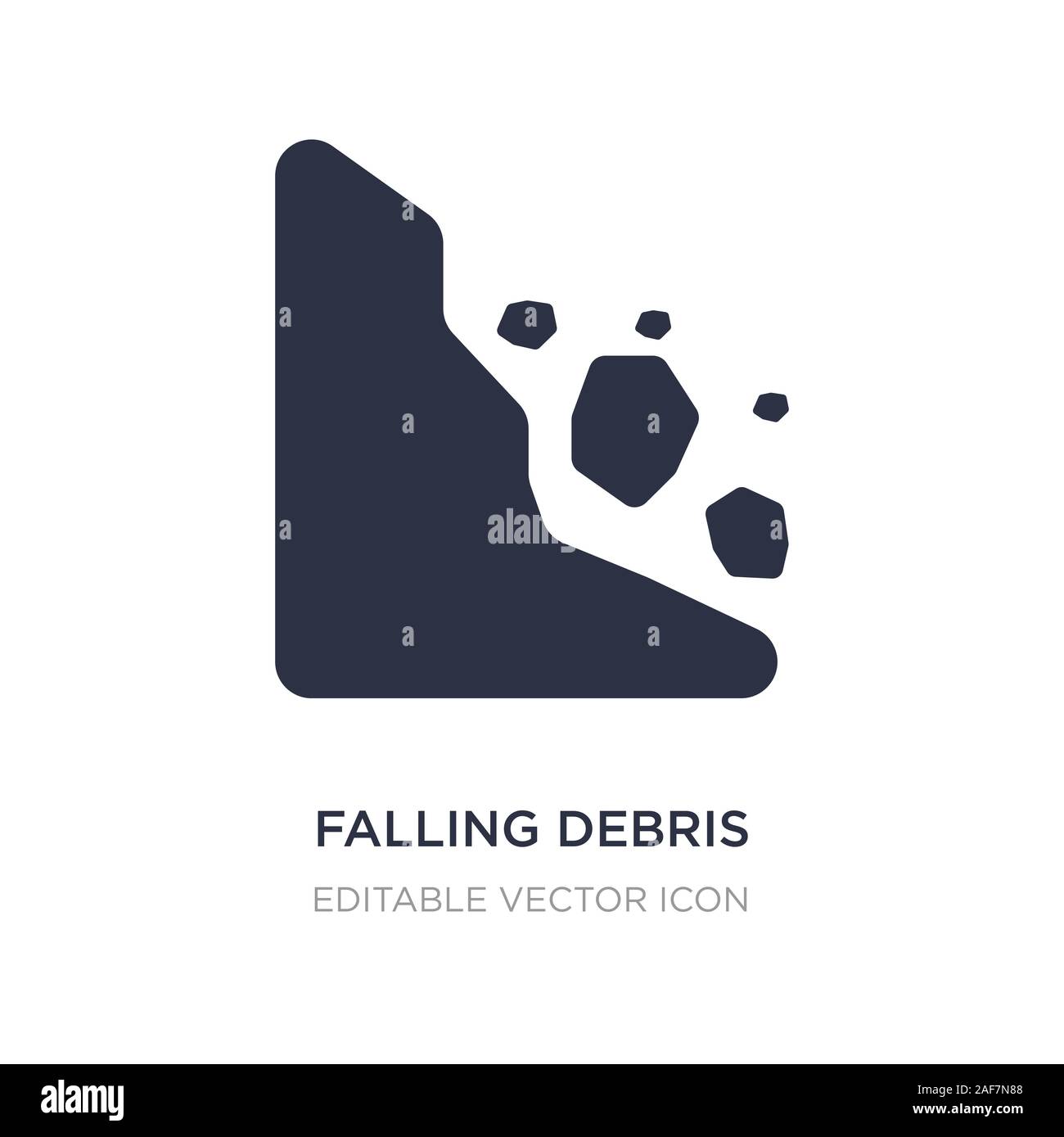 falling debris icon on white background. Simple element illustration from Nature concept. falling debris icon symbol design. Stock Vector