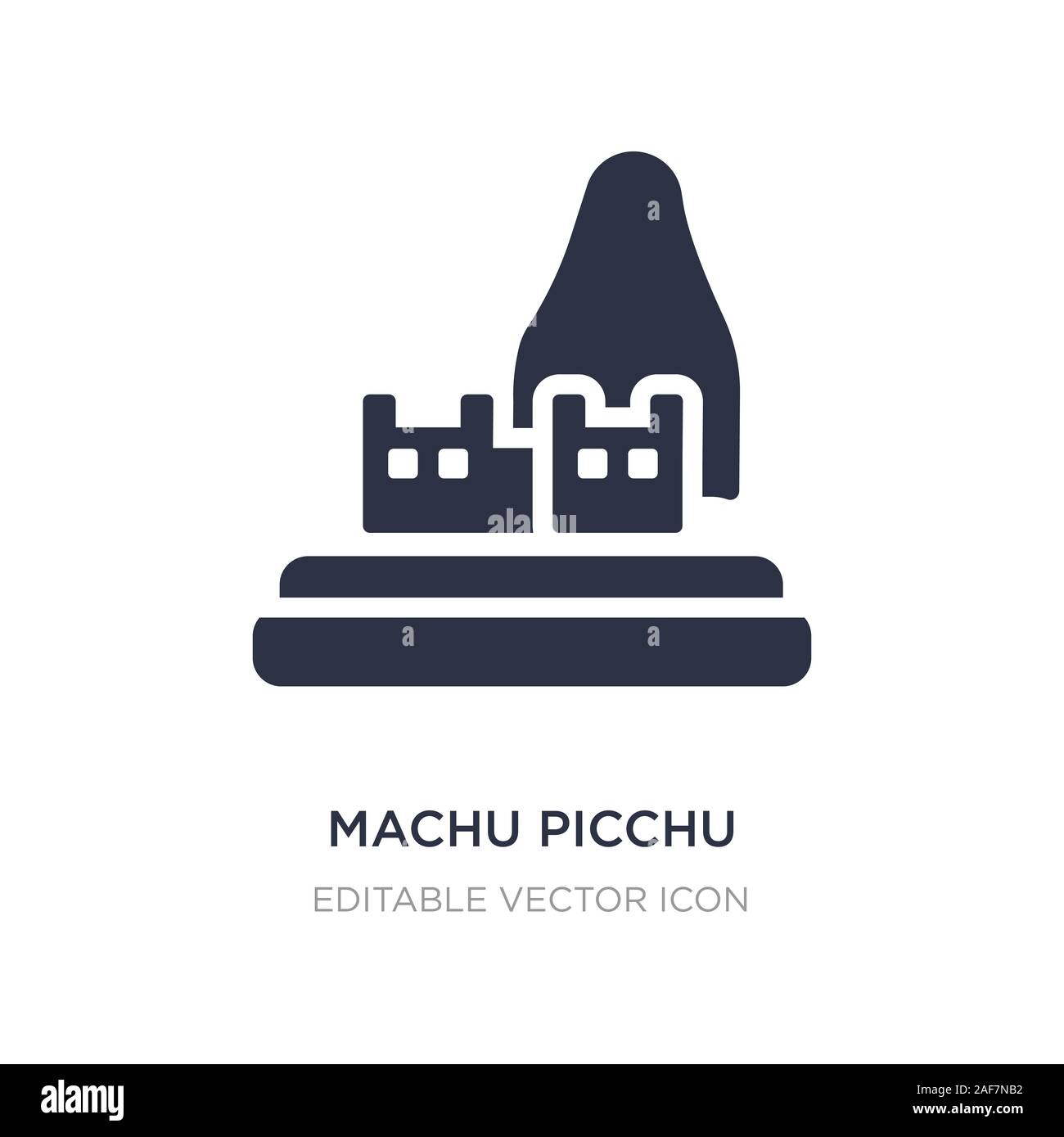 machu picchu icon on white background. Simple element illustration from Monuments concept. machu picchu icon symbol design. Stock Vector