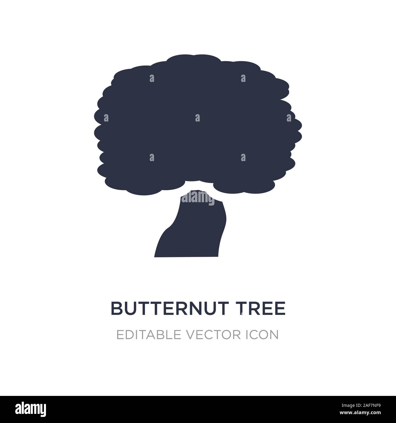 butternut tree icon on white background. Simple element illustration from Nature concept. butternut tree icon symbol design. Stock Vector