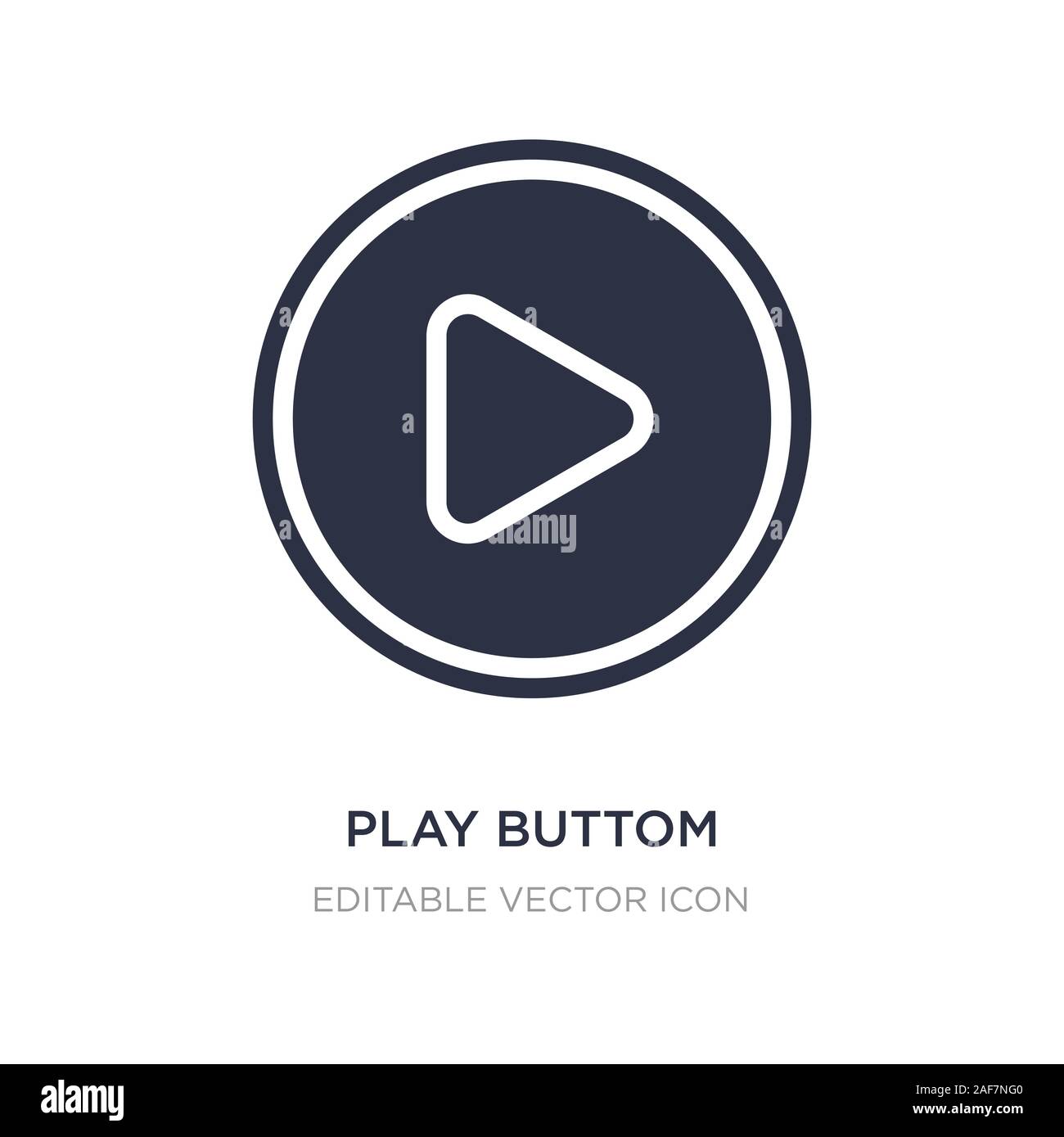 play buttom icon on white background. Simple element illustration from ...