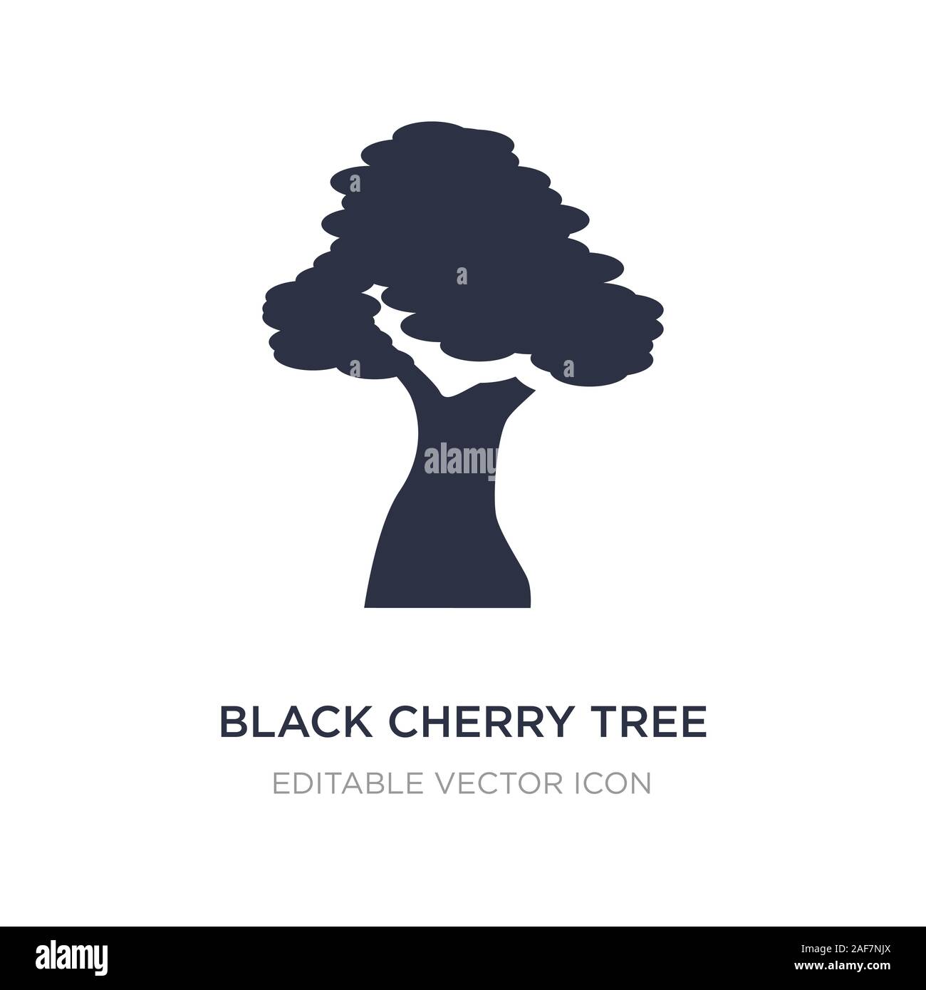 black cherry tree icon on white background. Simple element illustration from Nature concept. black cherry tree icon symbol design. Stock Vector