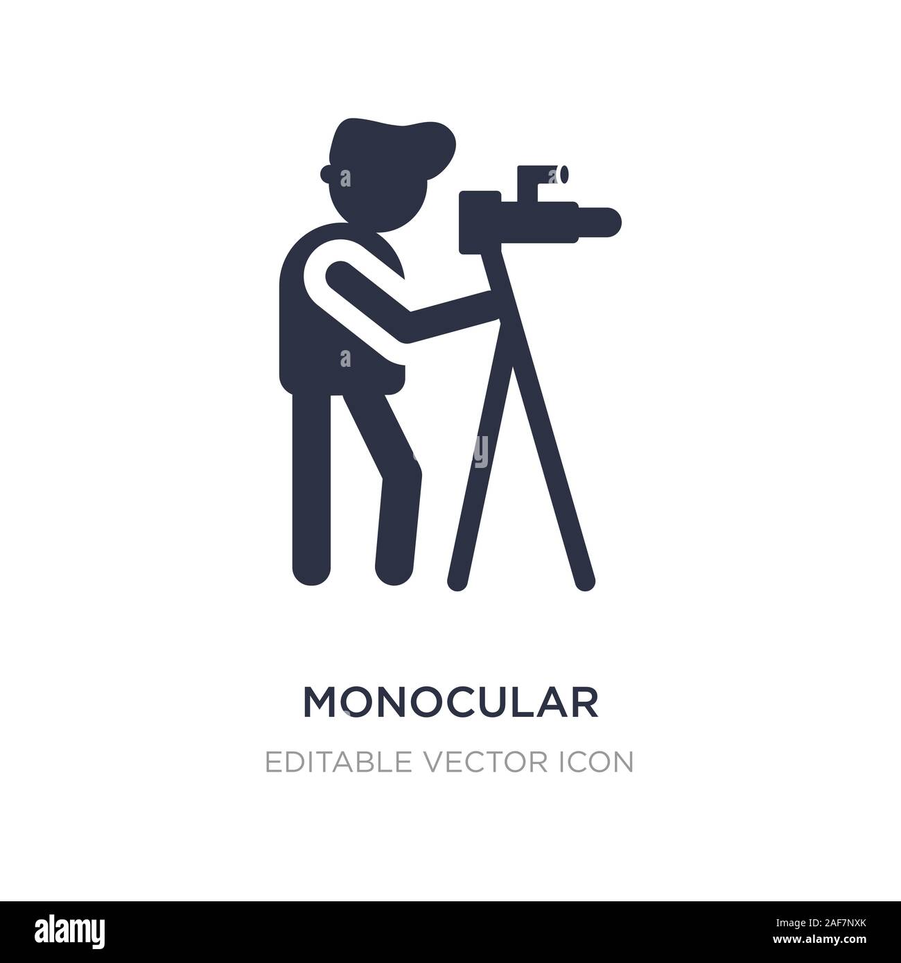 monocular icon on white background. Simple element illustration from ...