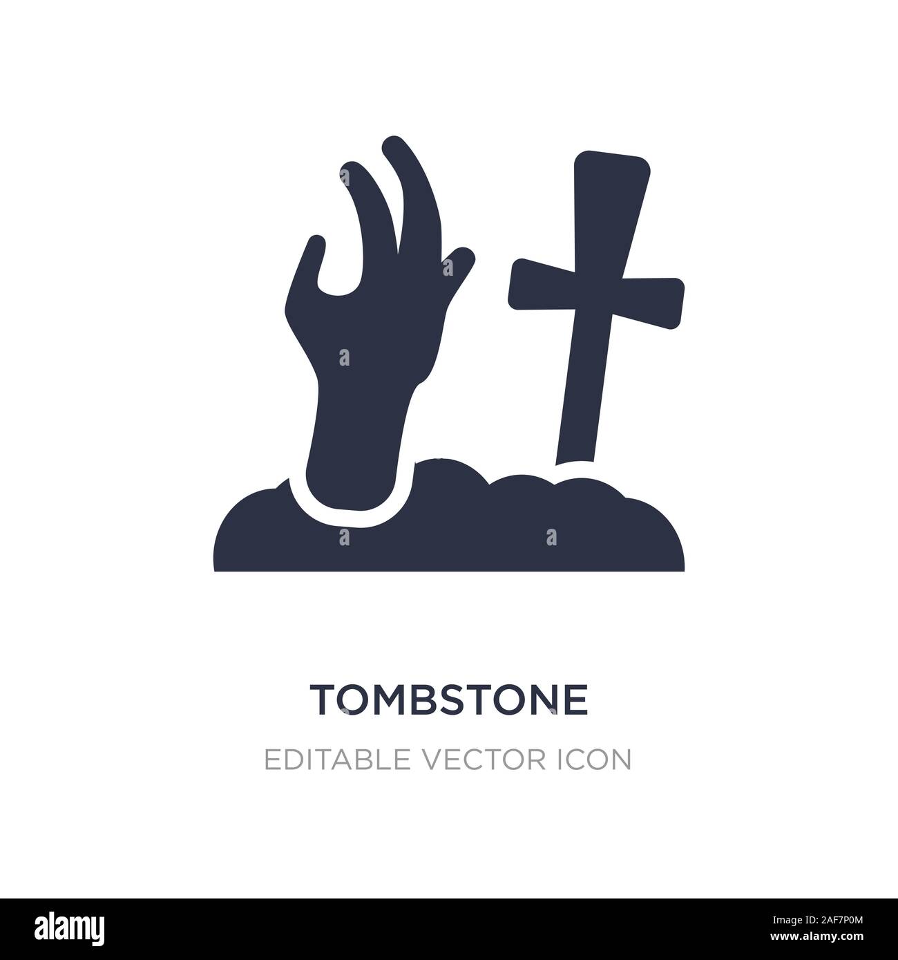 tombstone zombie hand icon on white background. Simple element illustration from Other concept. tombstone zombie hand icon symbol design. Stock Vector