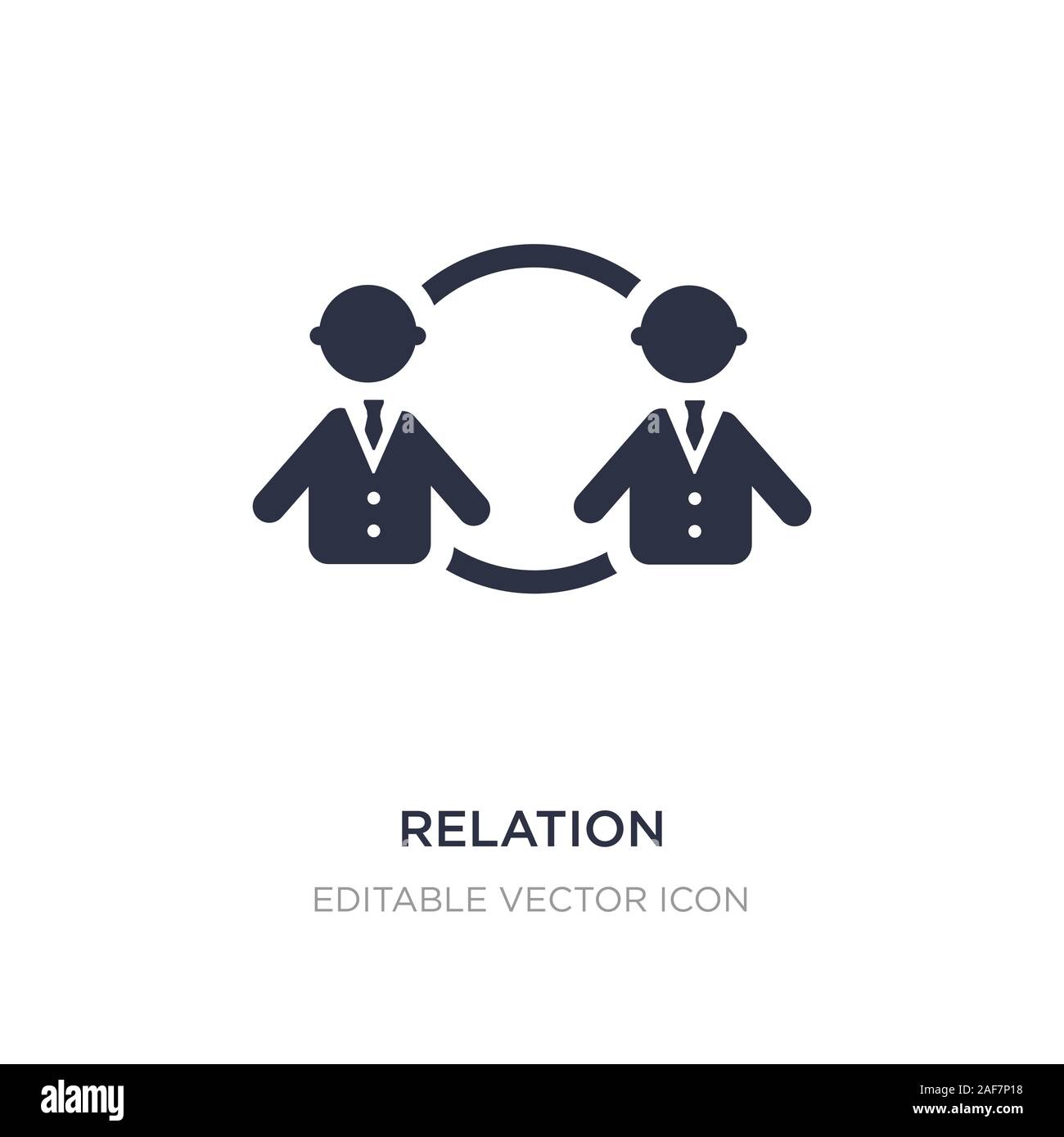 relation icon on white background. Simple element illustration from ...