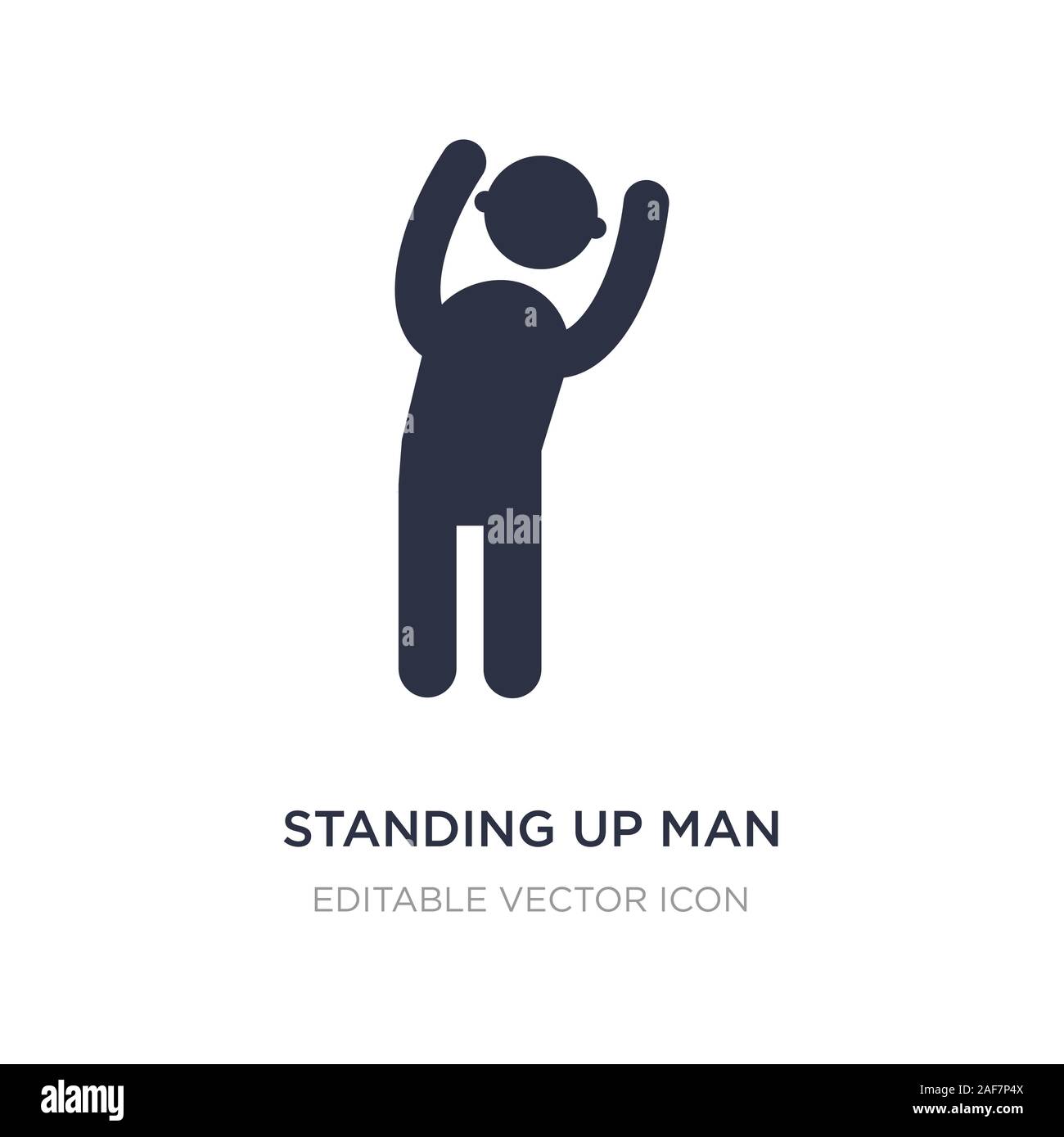 standing up man icon on white background. Simple element illustration