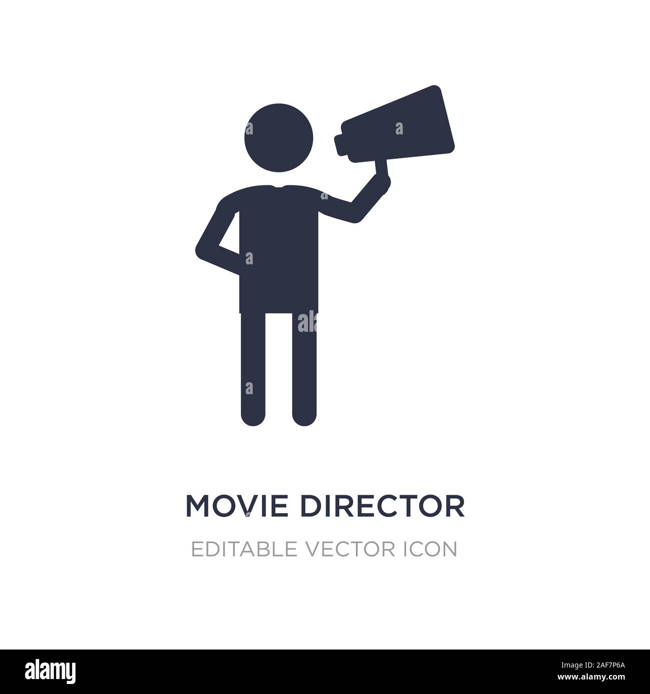 movie director icon on white background. Simple element illustration from People concept. movie
