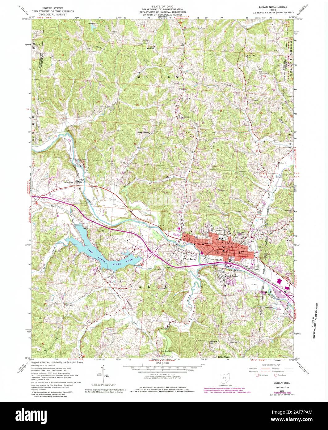 Logan ohio map hires stock photography and images Alamy