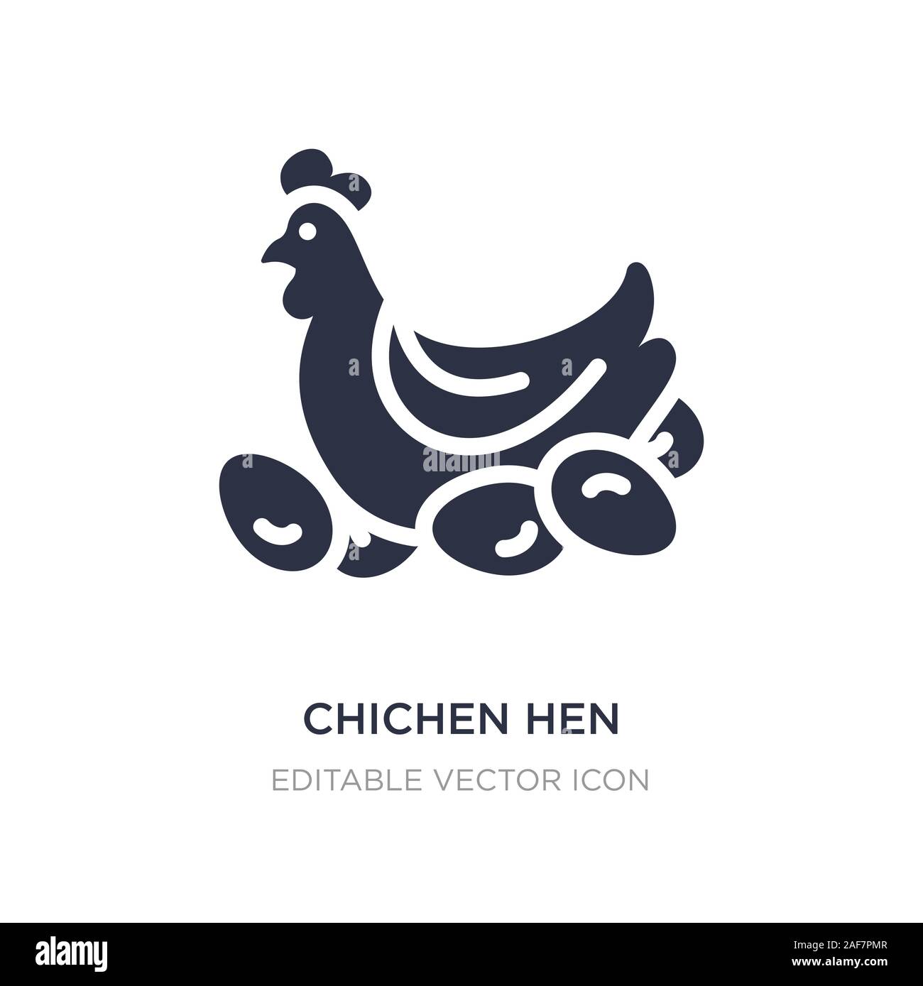 chichen hen icon on white background. Simple element illustration from Other concept. chichen hen icon symbol design. Stock Vector