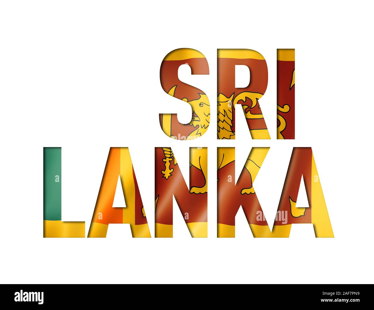 sri lanka flag text font. nation symbol background Stock Photo - Alamy