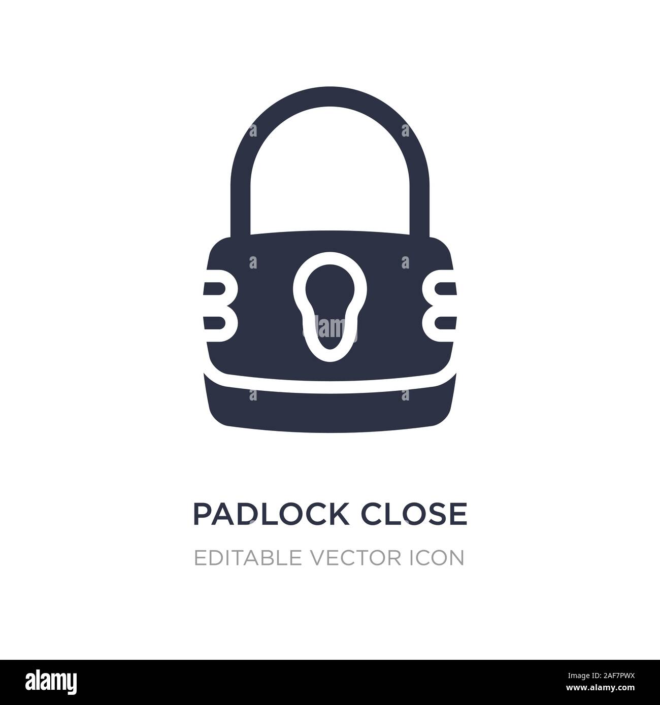 padlock close icon on white background. Simple element illustration ...