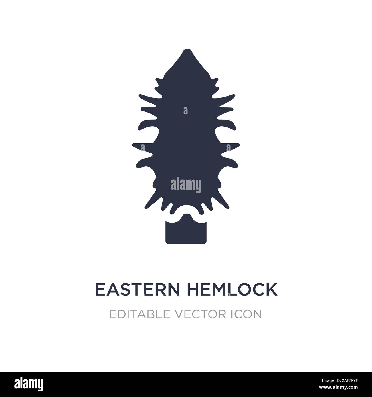 eastern hemlock tree icon on white background. Simple element illustration from Nature concept. eastern hemlock tree icon symbol design. Stock Vector