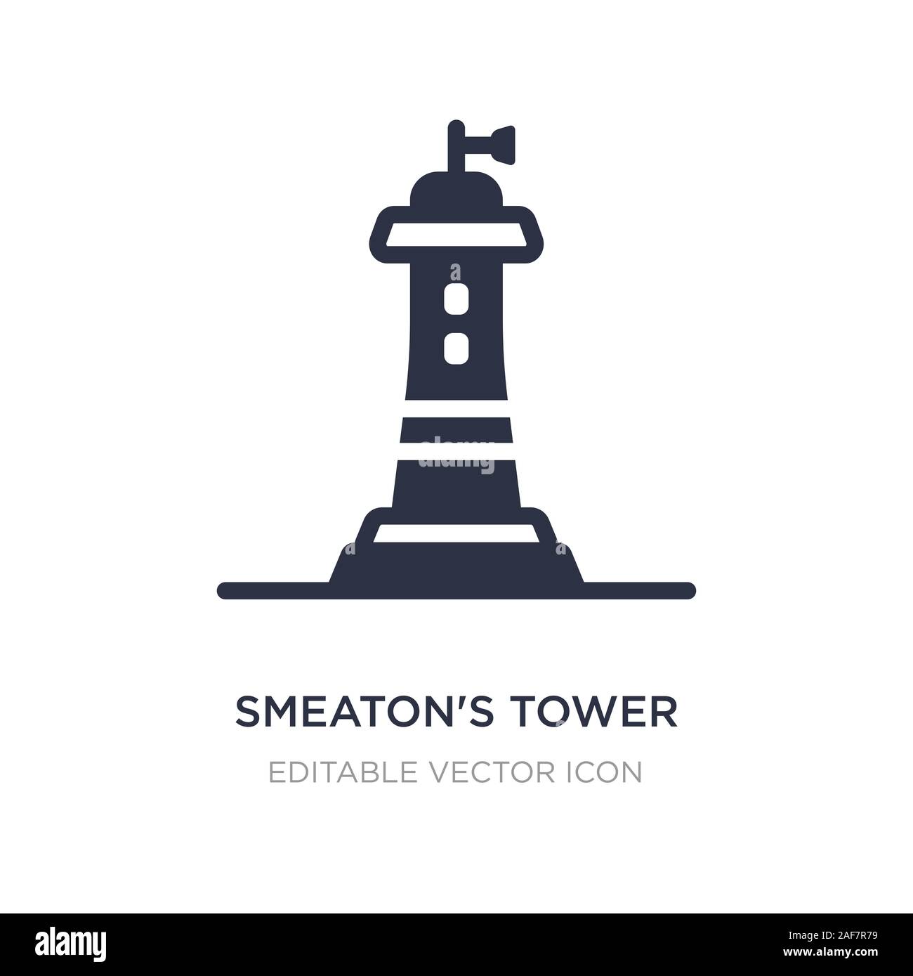 smeaton's tower icon on white background. Simple element illustration from Other concept. smeaton's tower icon symbol design. Stock Vector