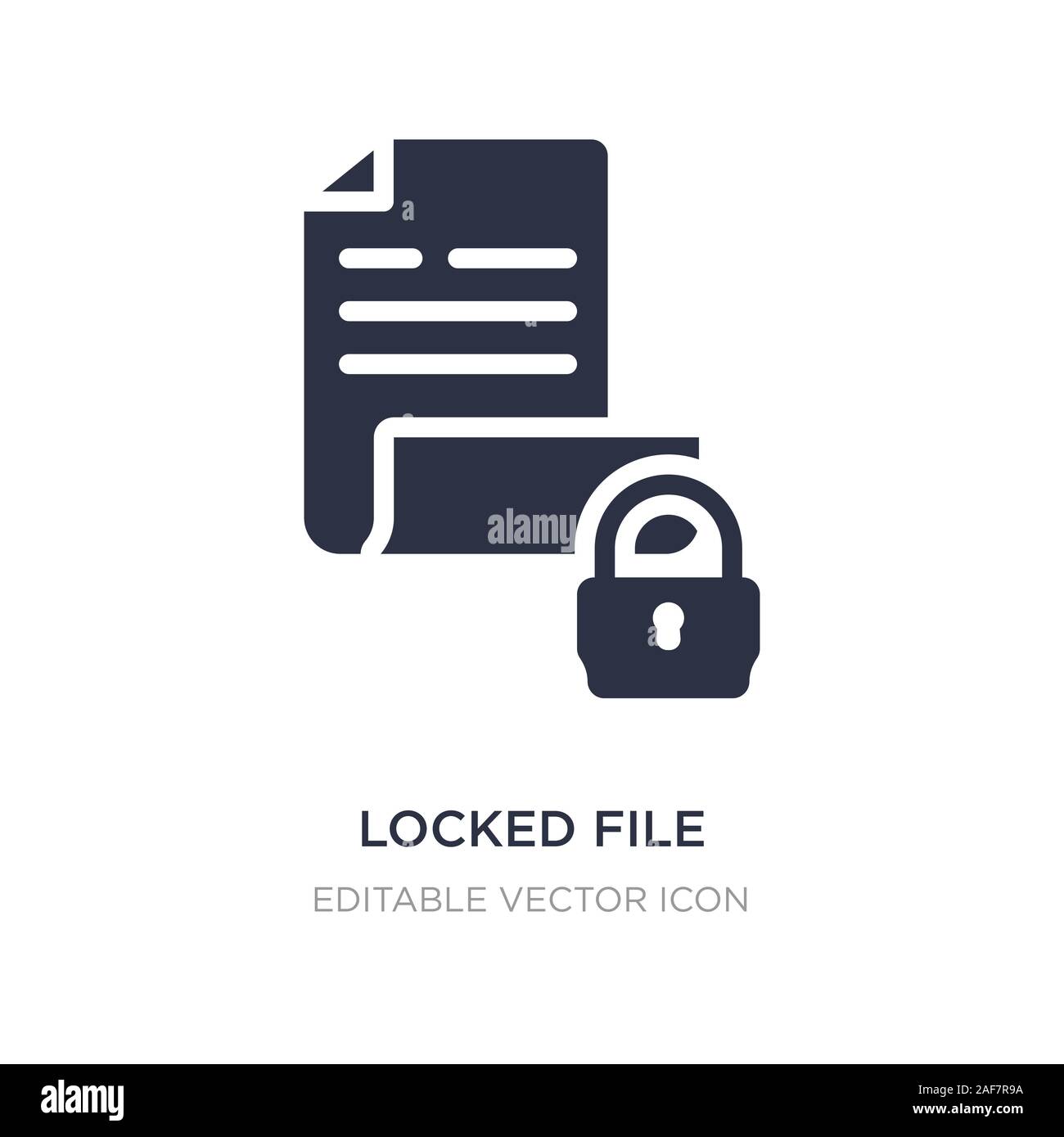 locked file icon on white background. Simple element illustration from ...