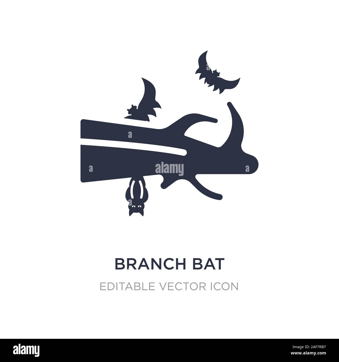 branch bat icon on white background. Simple element illustration from Other concept. branch bat icon symbol design. Stock Vector