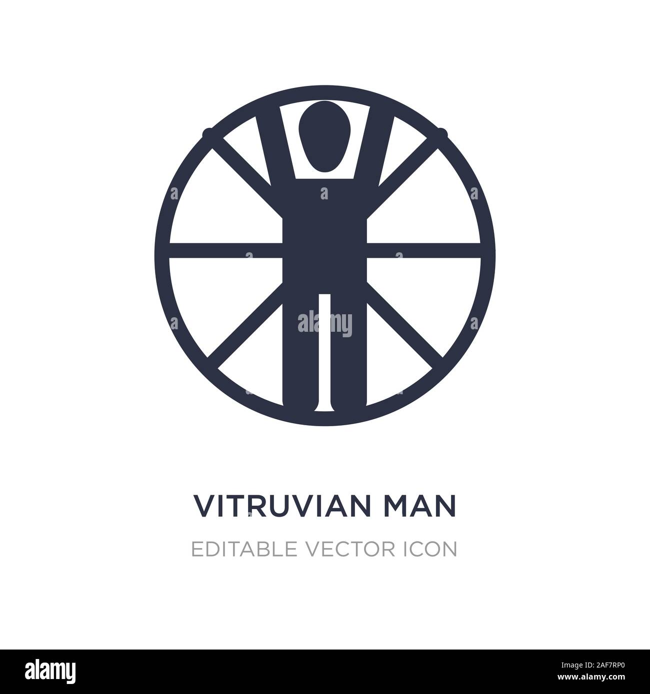 vitruvian man icon on white background. Simple element illustration from People concept. vitruvian man icon symbol design. Stock Vector
