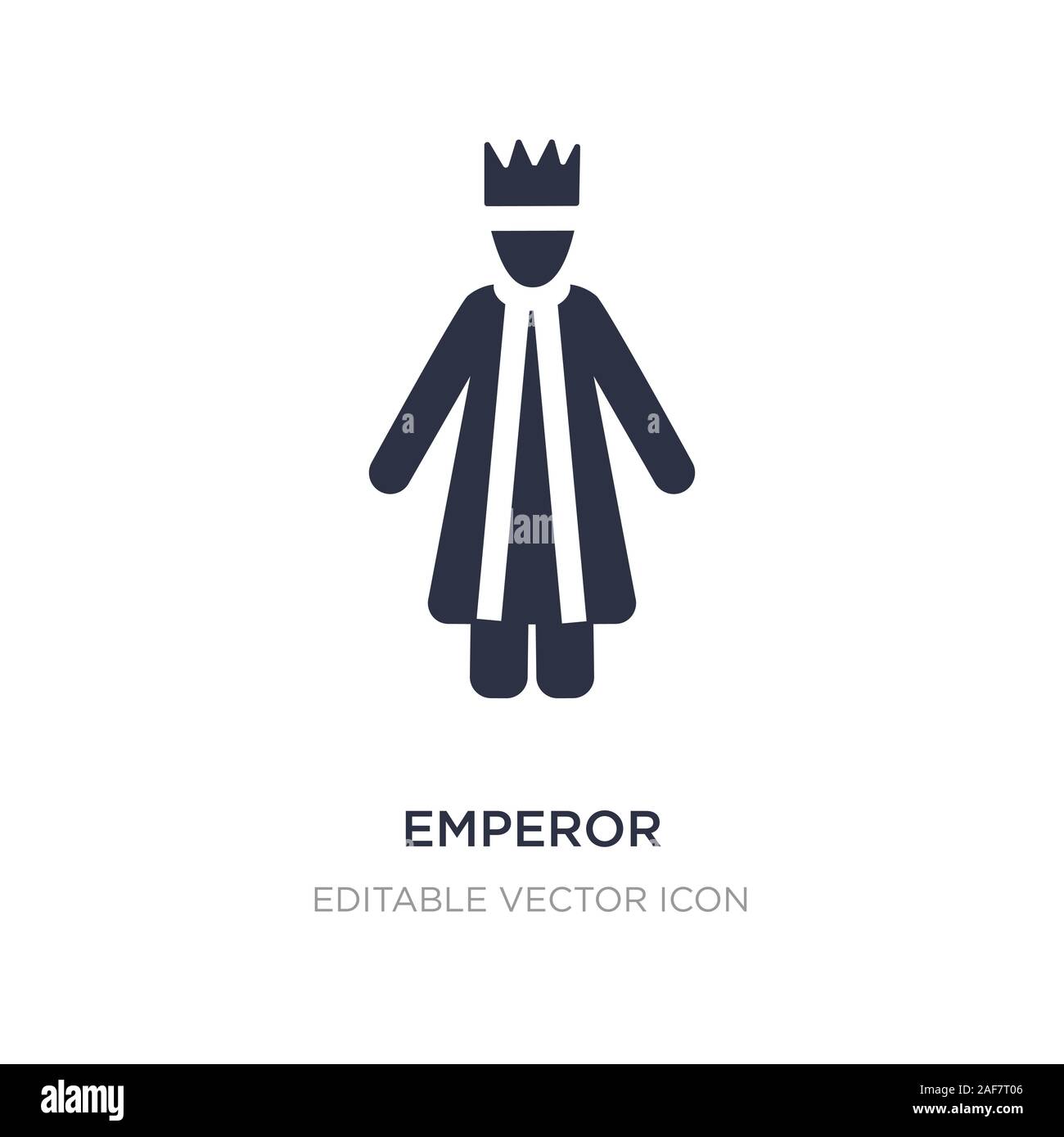 emperor icon on white background. Simple element illustration from People concept. emperor icon symbol design. Stock Vector
