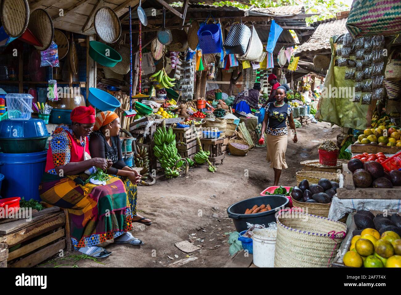 Tanzania.  Mto wa Mbu. Market Scene. Stock Photo