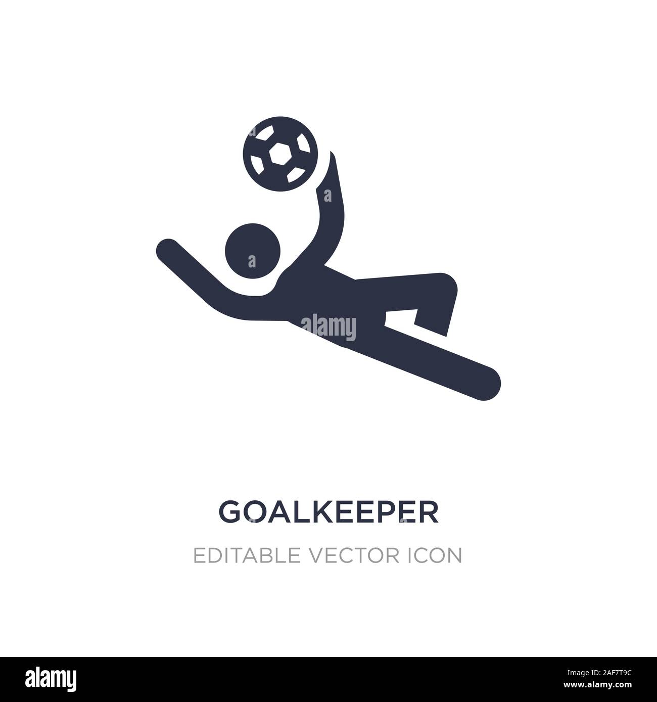 goalkeeper icon on white background. Simple element illustration from 