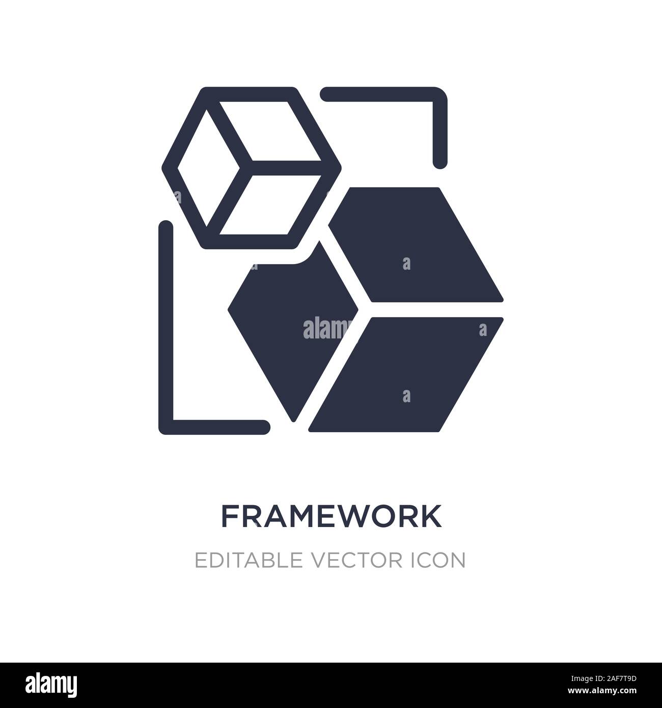 framework icon on white background. Simple element illustration from ...