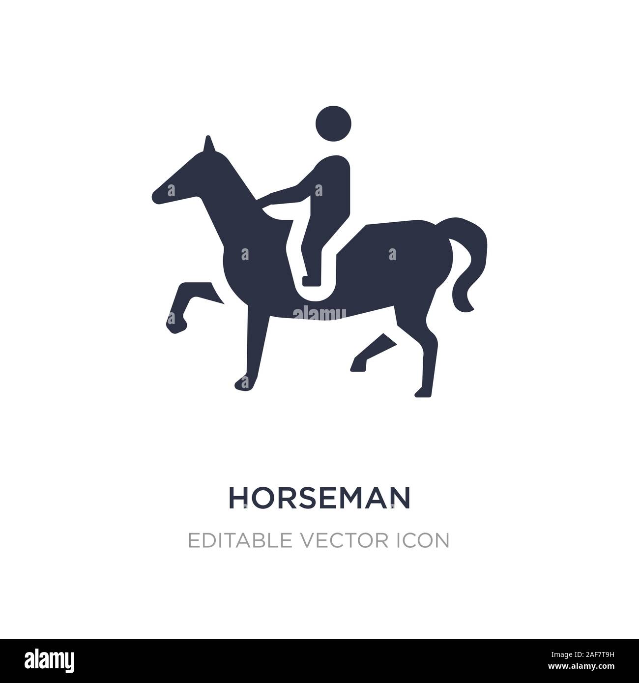 horseman icon on white background. Simple element illustration from Shapes concept. horseman icon symbol design. Stock Vector