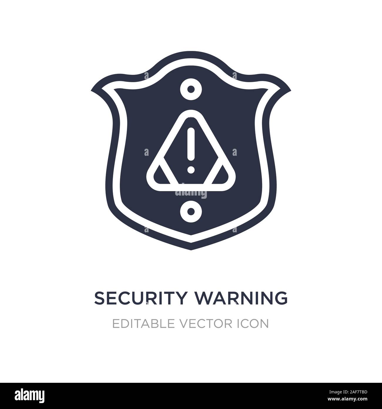 security warning icon on white background. Simple element illustration