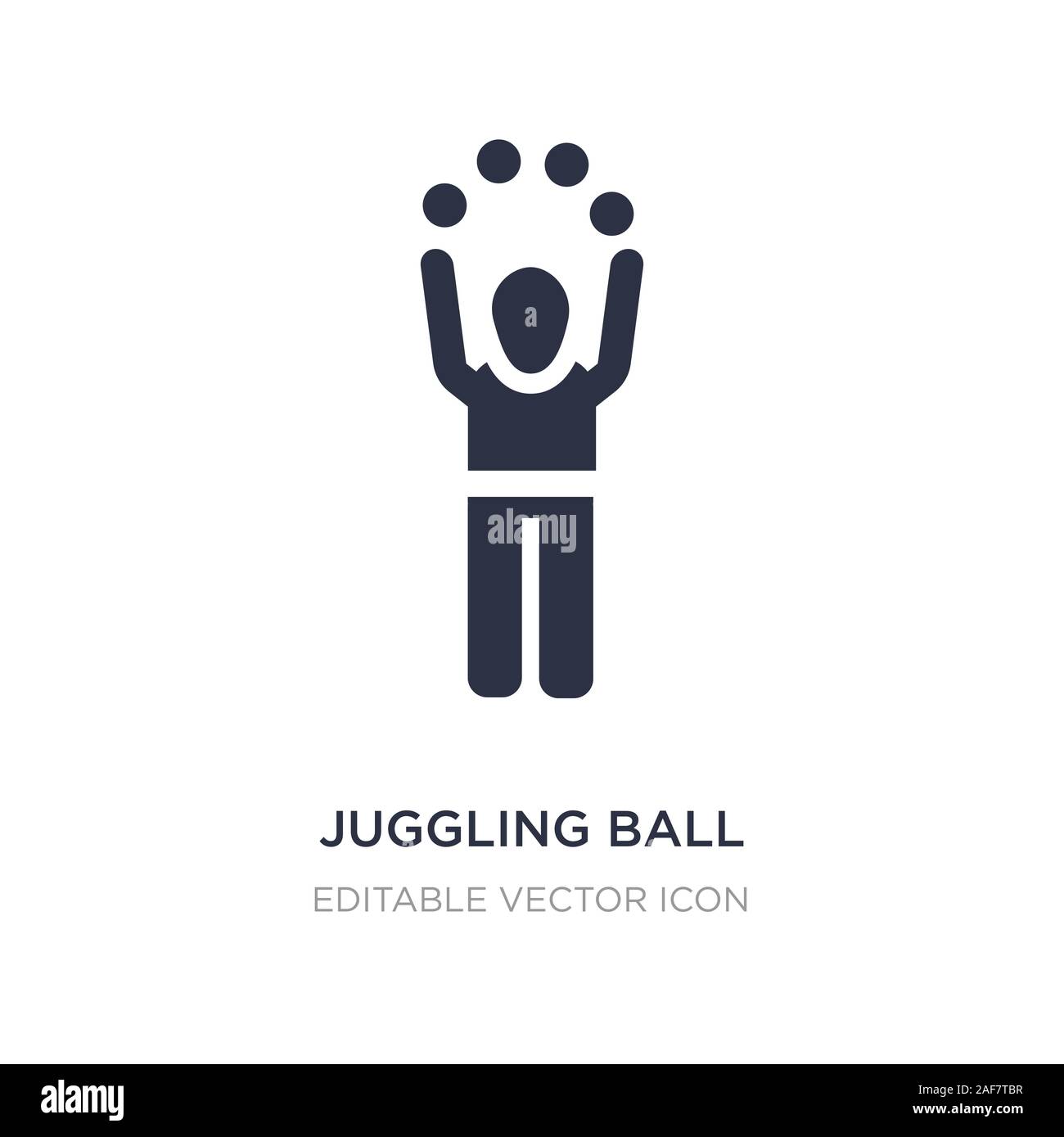 juggling ball icon on white background. Simple element illustration