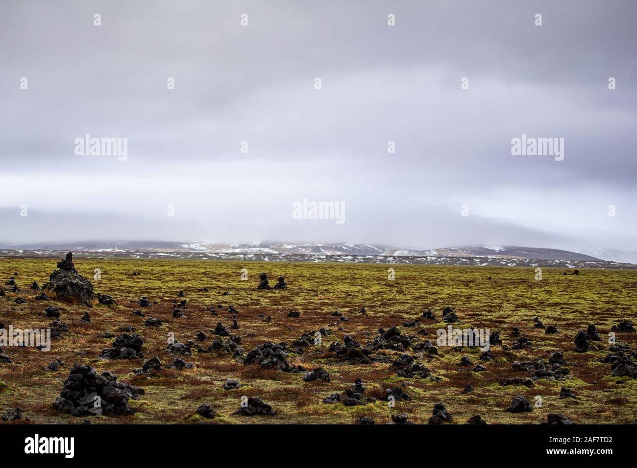 Barren volcanic landscape of Iceland Stock Photo