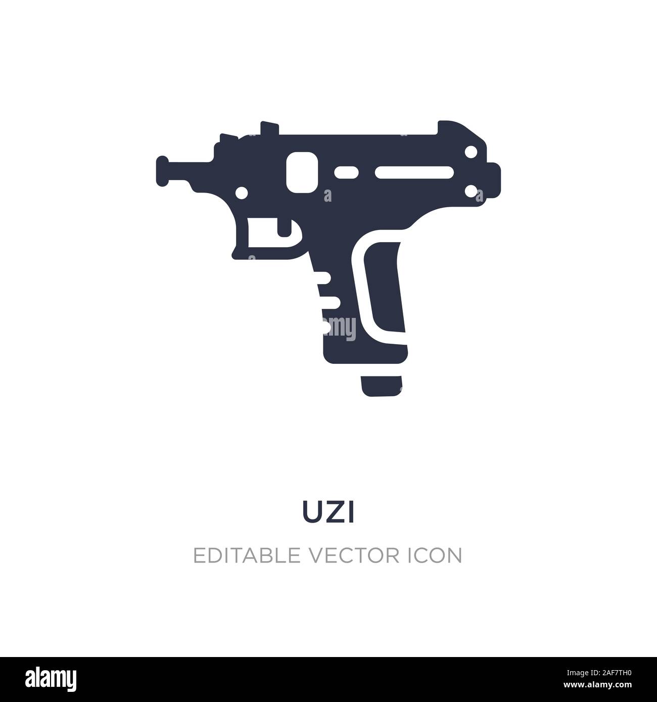 uzi icon on white background. Simple element illustration from Security