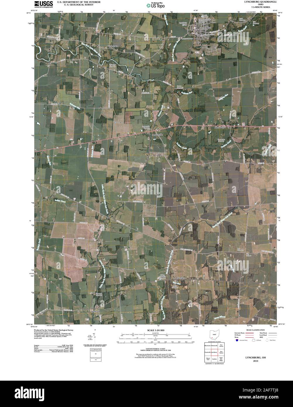 Map of lynchburg ohio Cut Out Stock Images & Pictures Alamy