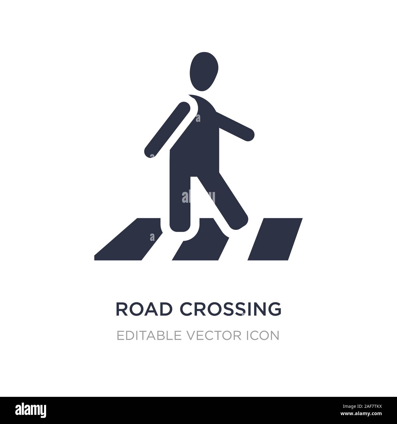 road crossing icon on white background. Simple element illustration from People concept. road crossing icon symbol design. Stock Vector