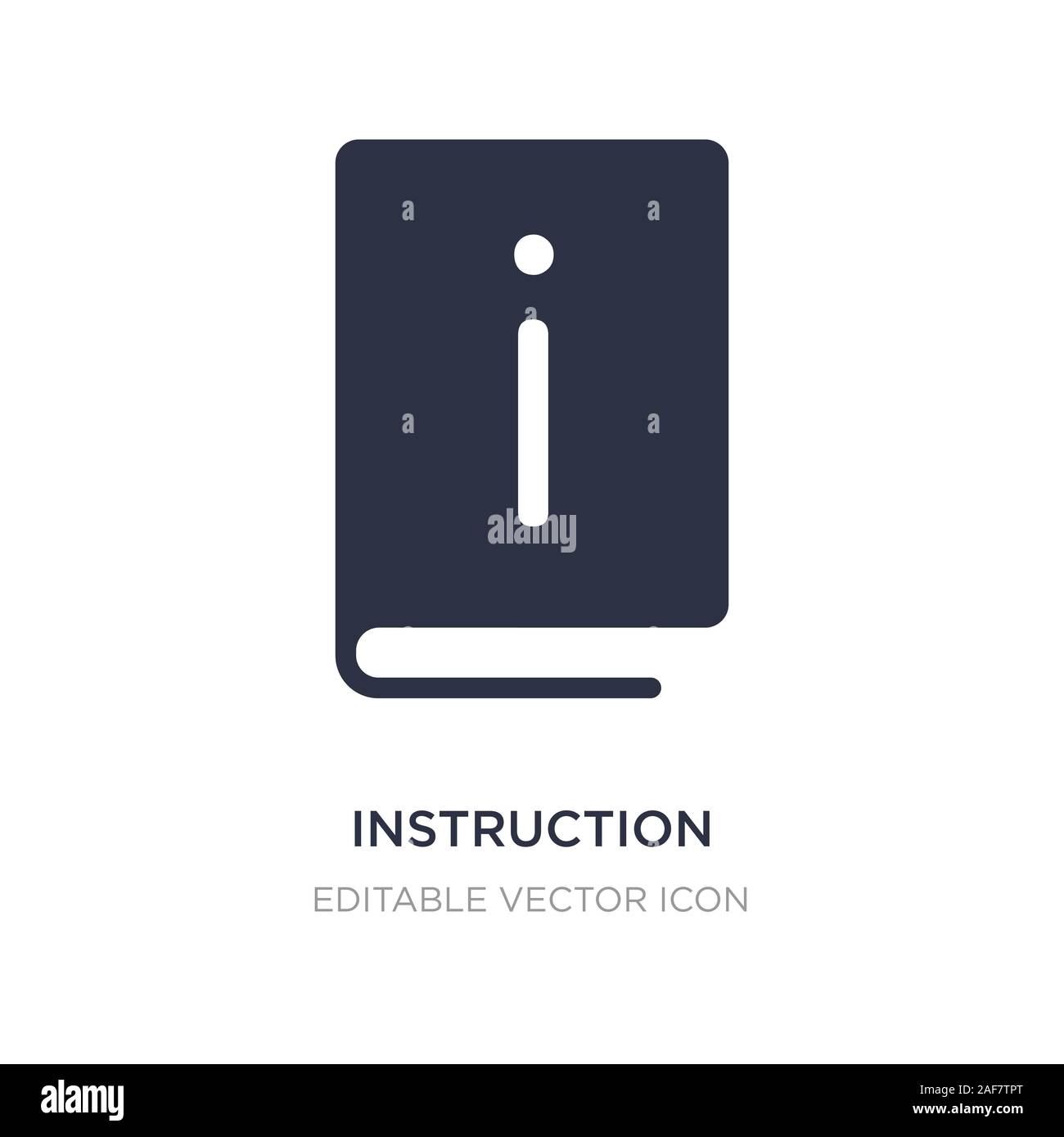 instruction icon on white background. Simple element illustration from