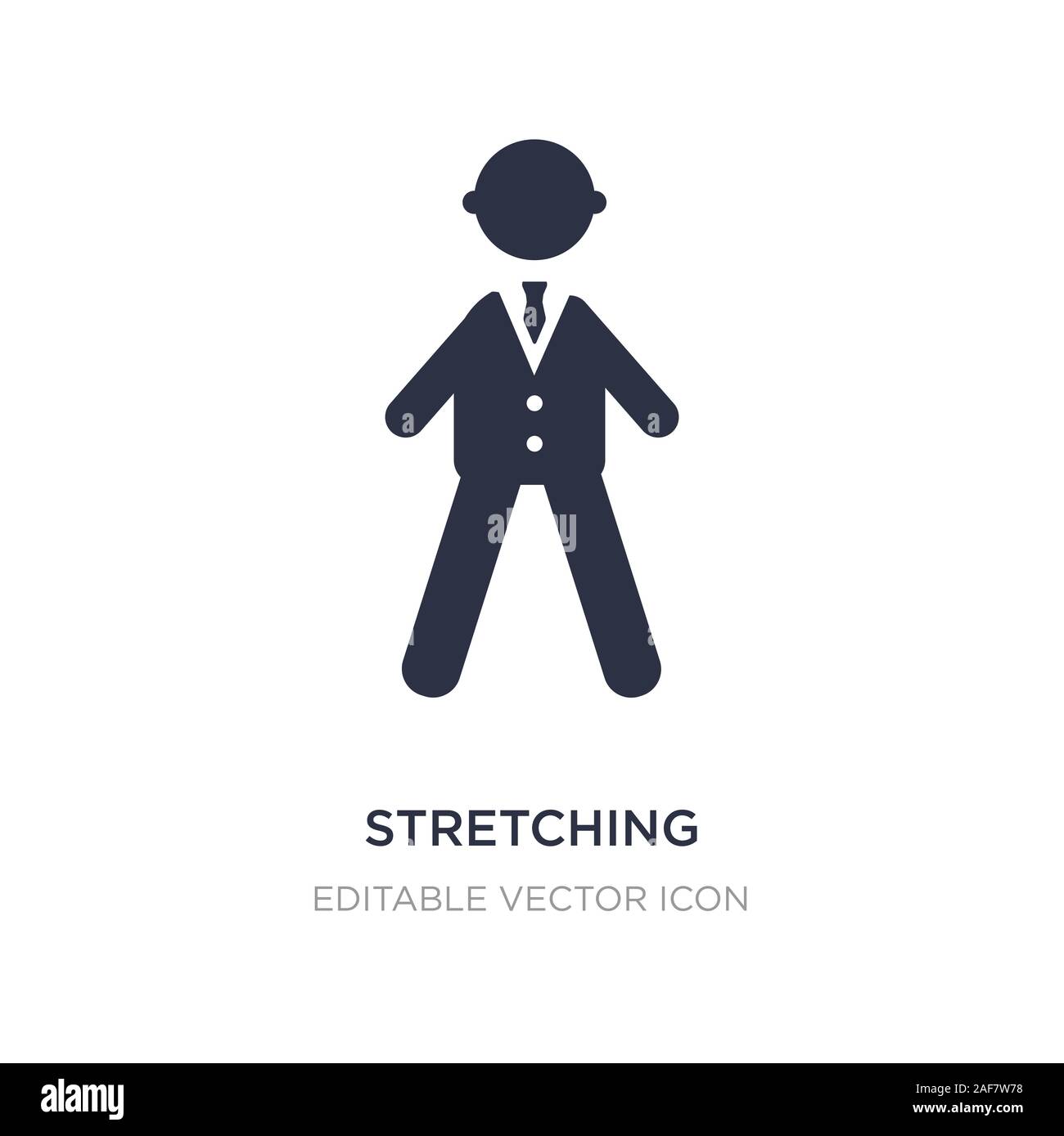 stretching exercises icon on white background. Simple element ...