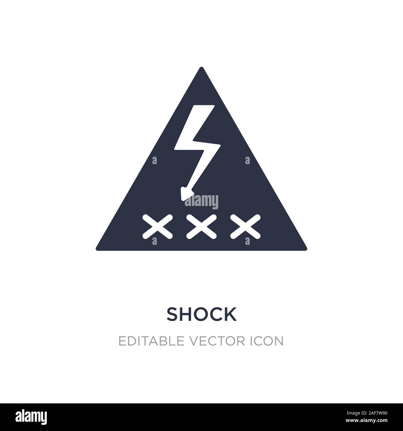 shock icon on white background. Simple element illustration from Signs  concept. shock icon symbol design Stock Vector Image & Art - Alamy
