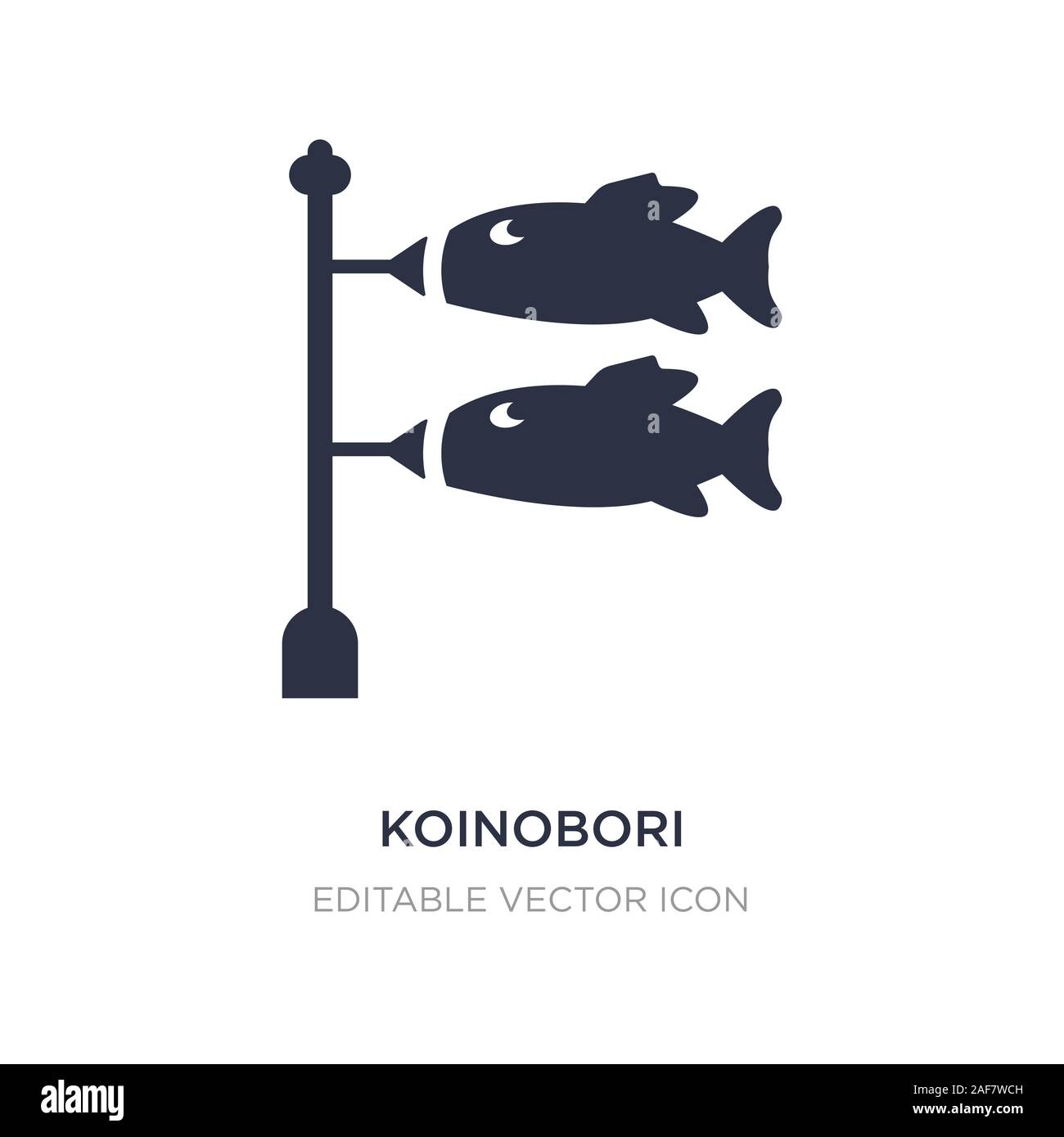koinobori icon on white background. Simple element illustration from Signs concept. koinobori icon symbol design. Stock Vector