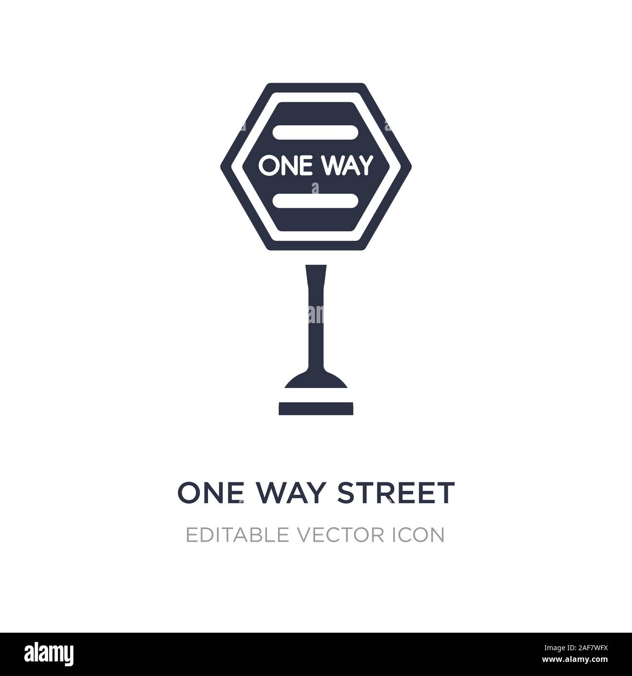 one way street icon on white background. Simple element illustration from Signs concept. one way street icon symbol design. Stock Vector