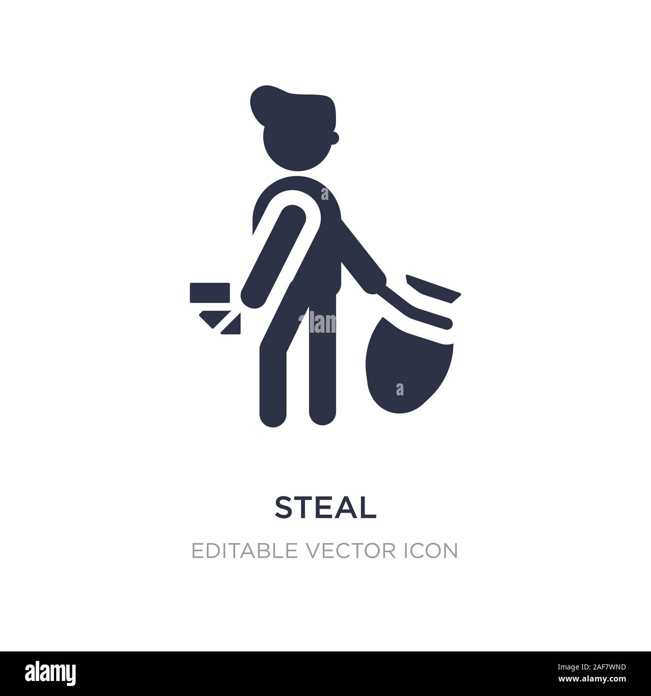 steal icon on white background. Simple element illustration from People