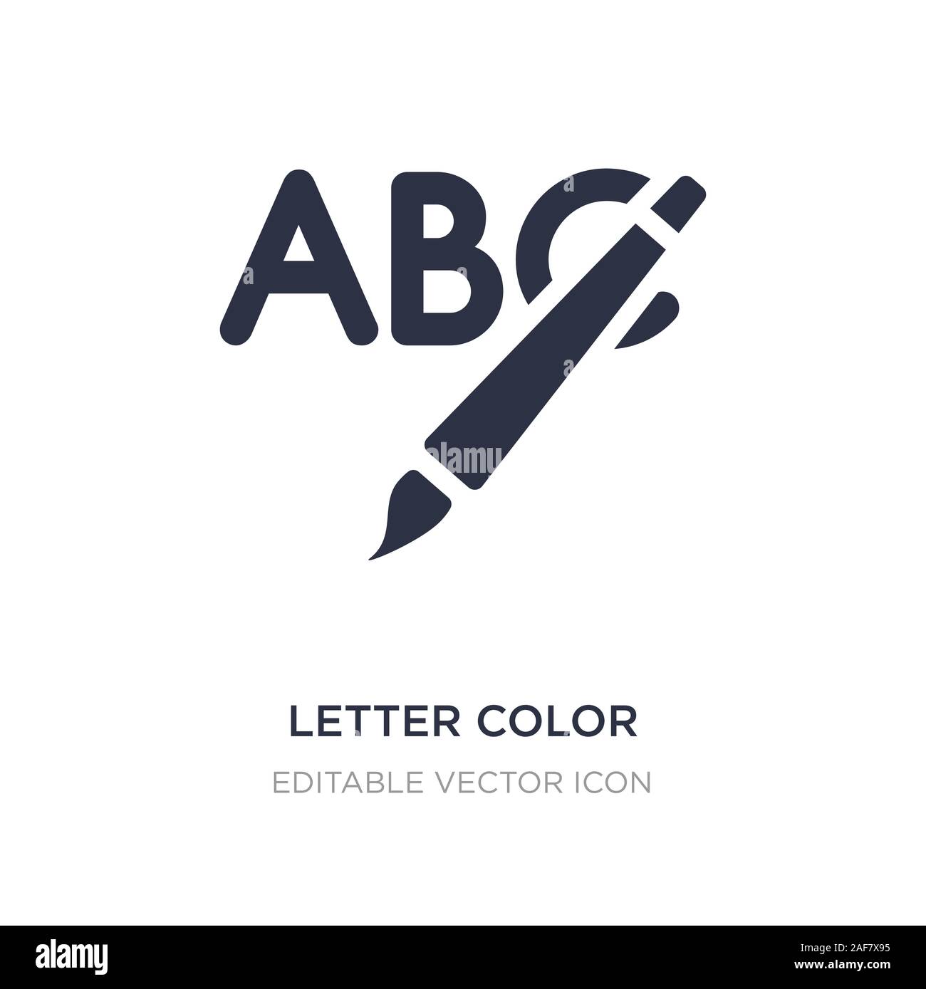 letter color icon on white background. Simple element illustration from ...