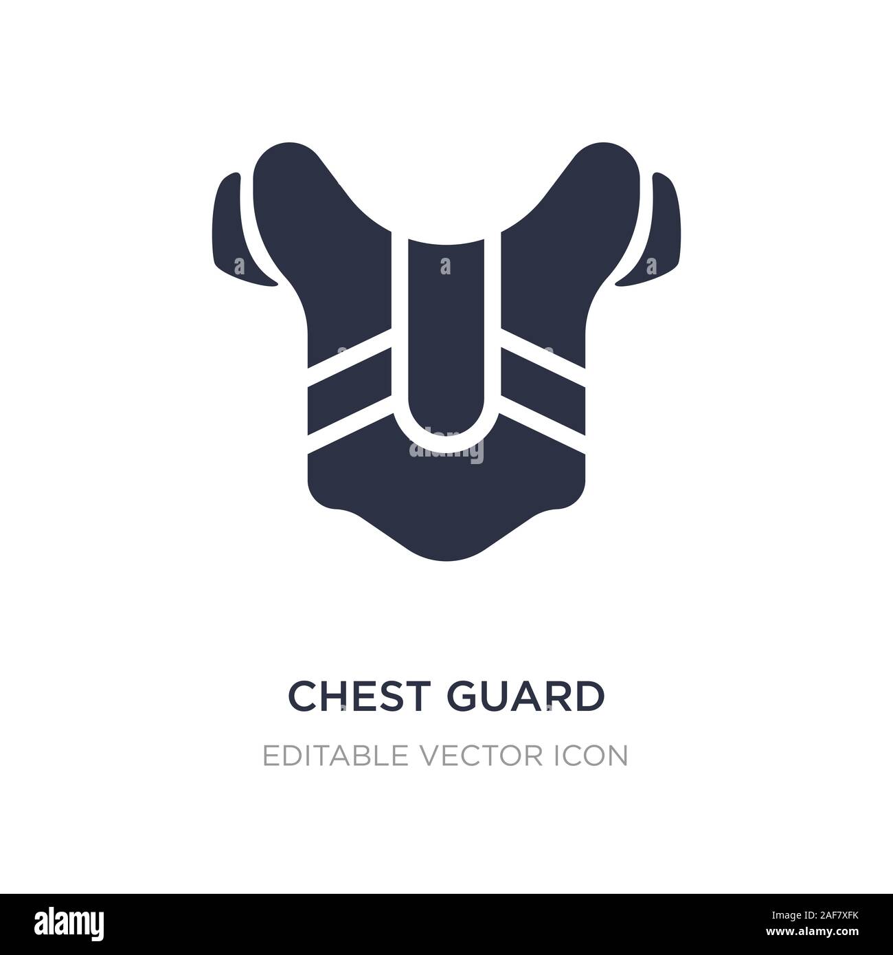 chest guard icon on white background. Simple element illustration from