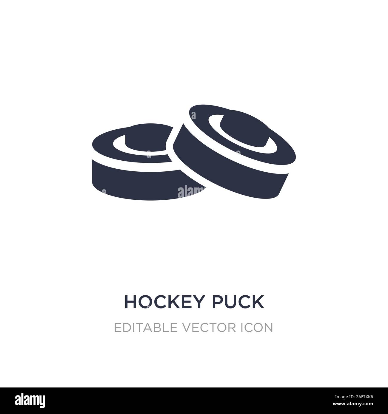 hockey puck icon on white background. Simple element illustration from