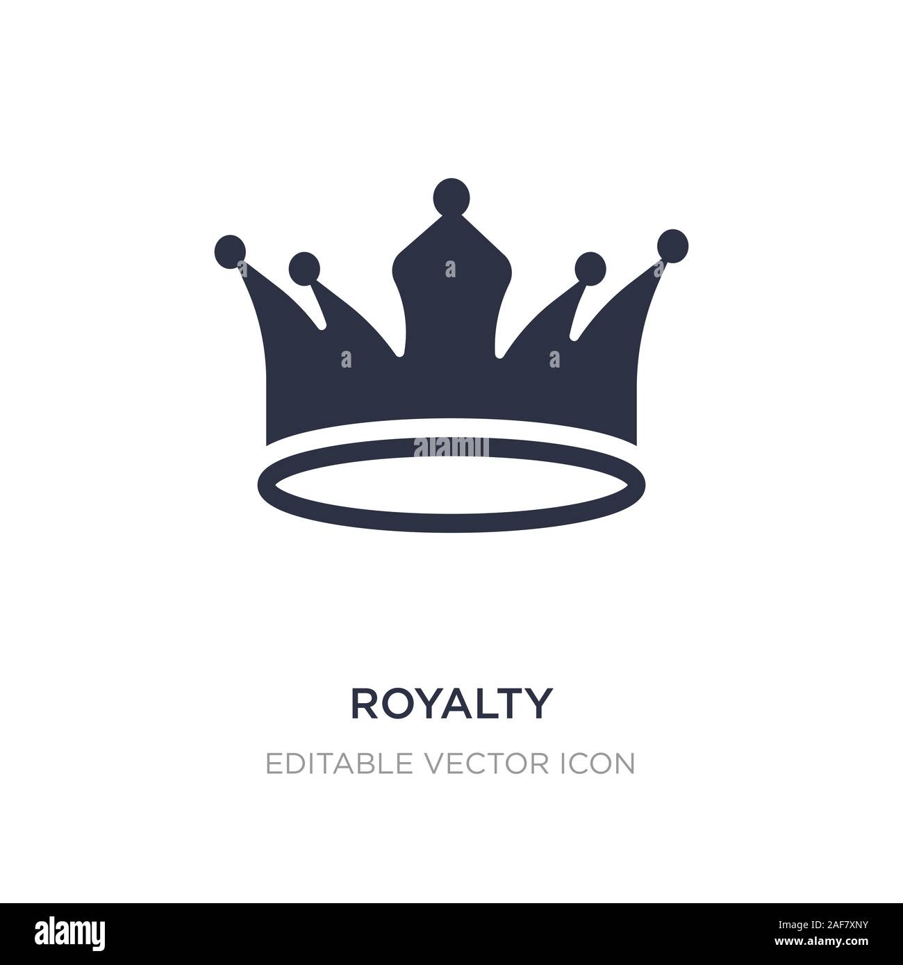 royalty icon on white background. Simple element illustration from