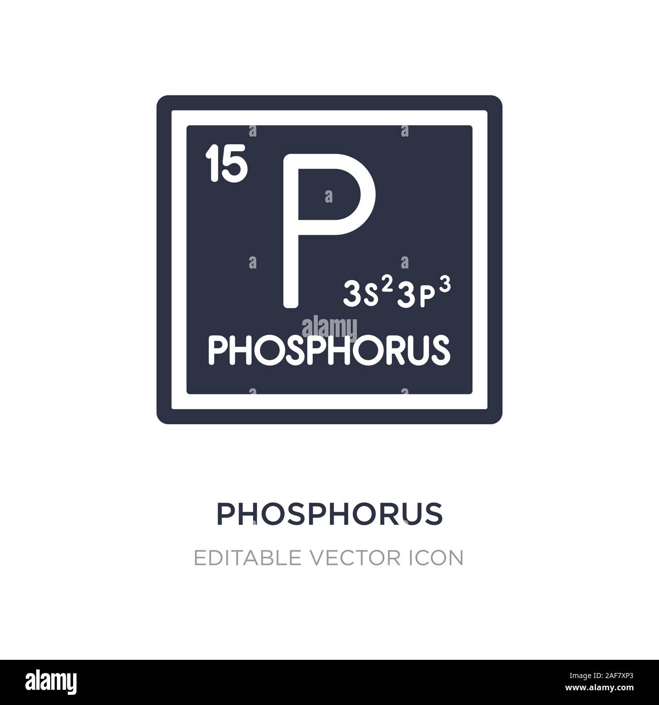 phosphorus icon on white background. Simple element illustration from Shapes concept. phosphorus icon symbol design. Stock Vector