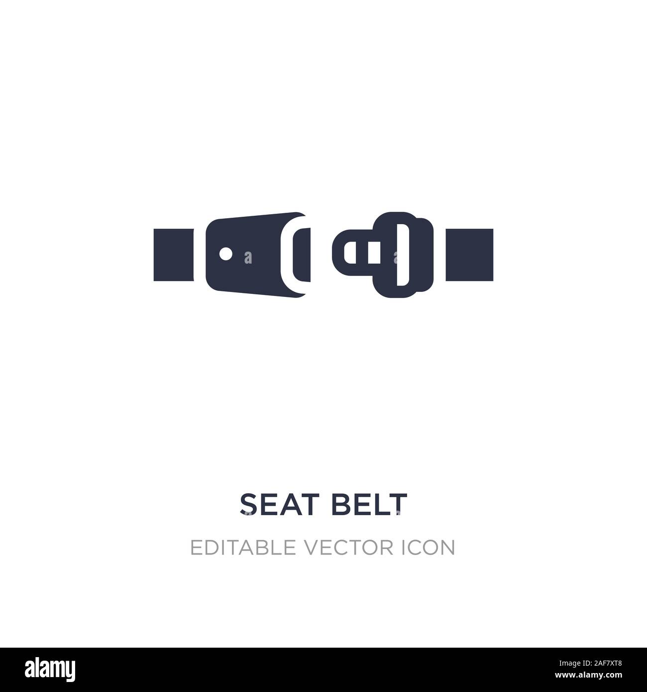 seat belt icon on white background. Simple element illustration from