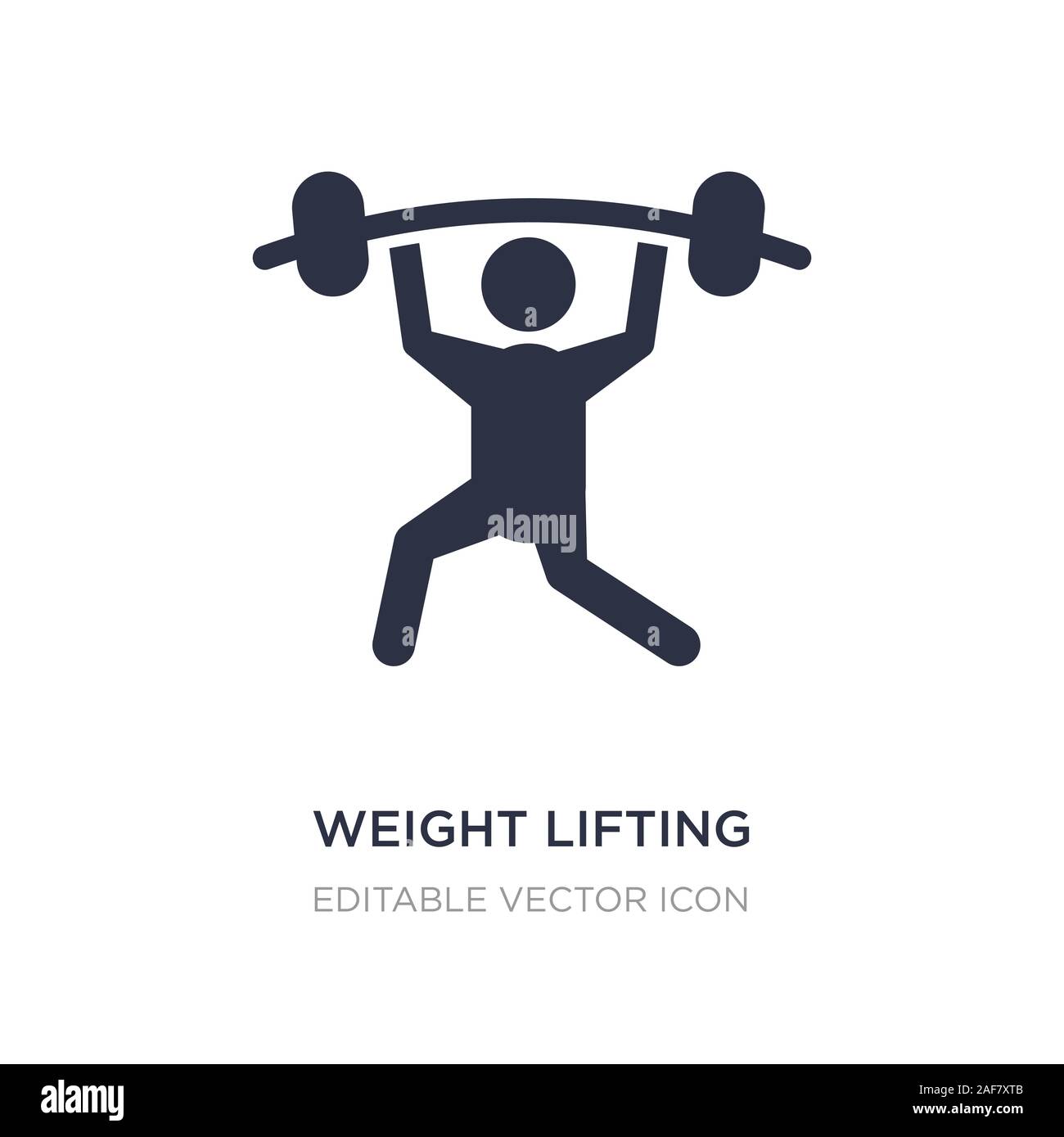 weight lifting icon on white background. Simple element illustration from  Sports concept. weight lifting icon symbol design Stock Vector Image & Art  - Alamy